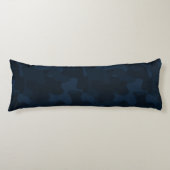 Dark Blue Camo Abstract ボディピロー (正面)