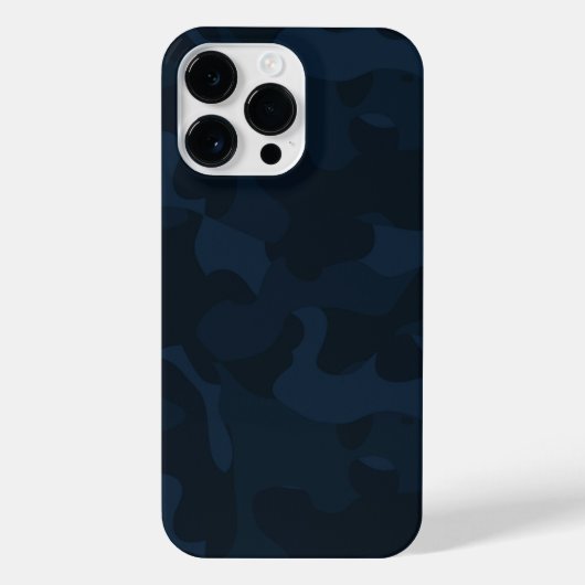 Dark Blue Camo Abstract iPhoneケース (裏面)