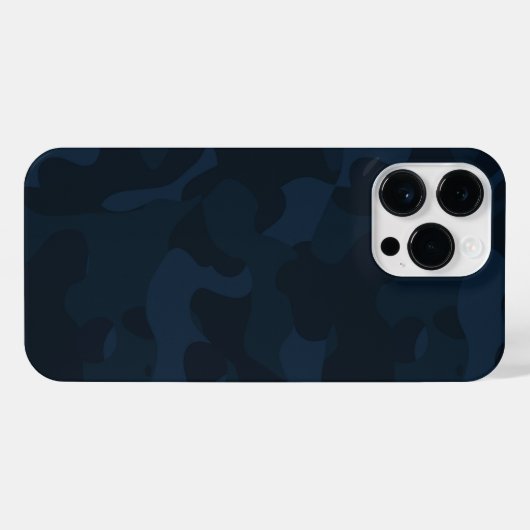 Dark Blue Camo Abstract iPhoneケース (裏面横)