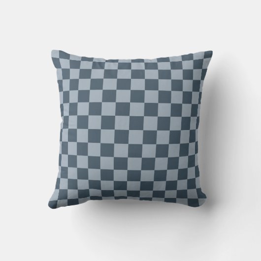 Dark Blue Checker Checkerboard Checkered 00s 90s クッション (裏面)