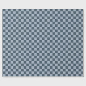 Dark Blue Checker Checkerboard Checkered 00s 90s ラッピングペーパー (フラット)