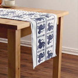 Dark Blue Dragons Table Runner ロングテーブルランナー