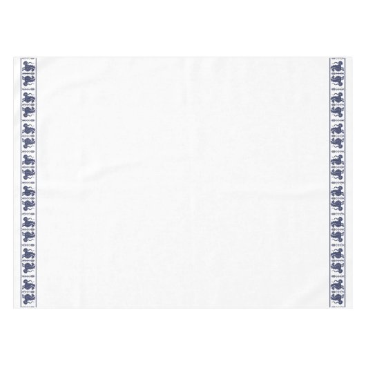 Dark Blue Dragons Tablecloth テーブルクロス (正面(横))