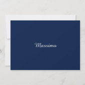 Dark Blue Elegant Casual Own Name Handwriting (正面)