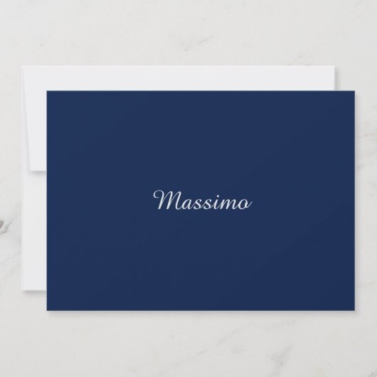 Dark Blue Elegant Casual Own Name Handwriting (正面)