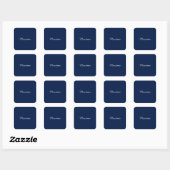 Dark Blue Elegant Casual Own Name Handwriting スクエアシール (シート)