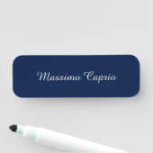 Dark Blue Elegant Casual Own Name Handwriting 名札 (インサイチュ)