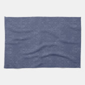 Dark Blue Floral Damask Pattern - Kitchen Towel キッチンタオル (横)