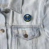 Dark Blue & Gold Class of 2026 Graduation Button 缶バッジ (インサイチュ)