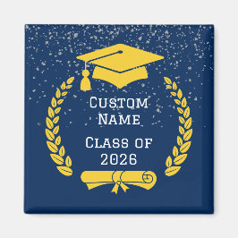 Dark Blue & Gold Class of 2026 Graduation Magnet マグネット