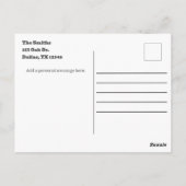 Dark Blue & Gold Geometric Thank You Card ポストカード (裏面)