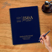 Dark Blue Gold Justice Columns Law Firm ノートブック