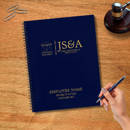 Dark Blue Gold Justice Columns Law Firm ノートブック