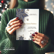 Dark Blue & Gold Midnight Sparkle Stars New Year 