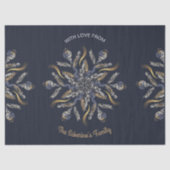 Dark Blue & Gold Midnight Sparkle Stars New Year 薄葉紙 (正面)