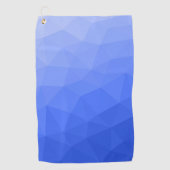 Dark Blue gradient geometric mesh pattern ゴルフタオル (正面)