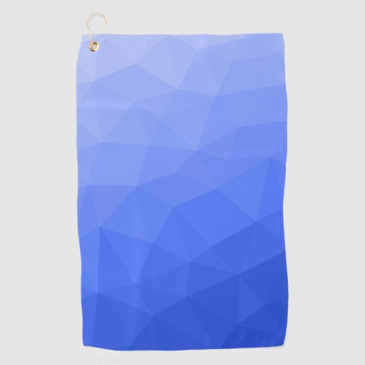 Dark Blue gradient geometric mesh pattern ゴルフタオル (正面)