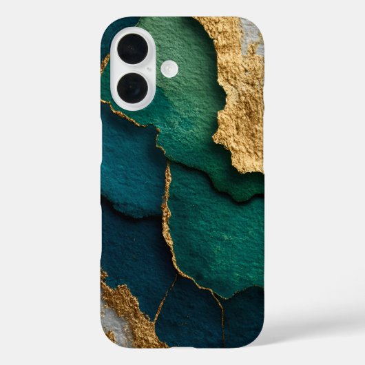 Dark Blue, Green & Gold Case-Mate iPhoneケース (裏面)