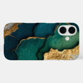 Dark Blue, Green & Gold Case-Mate iPhoneケース (裏面 (横))