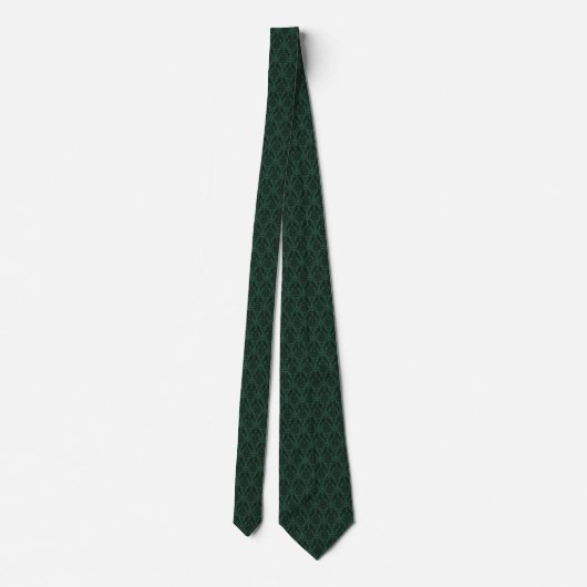 Dark Blue-Green Medieval Dragons Neck Tie ネクタイ (裏面)