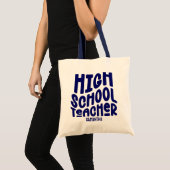 Dark Blue High School Teacher トートバッグ (正面(商品))
