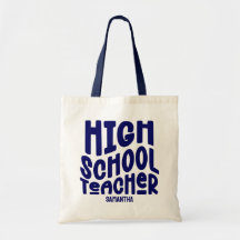Dark Blue High School Teacher  