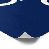 Dark Blue Keep Calm and Carry On ポスター (角)