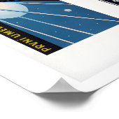 Dark Blue Matchbox Label Collage, Vintage Ephemera ポスター (角)