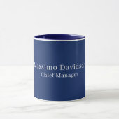 Dark Blue Modern Minimalist Simple Serif Font マグカップ (中央)