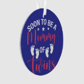 Dark Blue Momが双子になる オーナメント (正面)