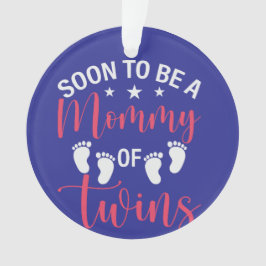 Dark Blue Momが双子になる オーナメント