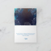 Dark Blue Neon Axolotl Birthday Party サンキューカード (内部)