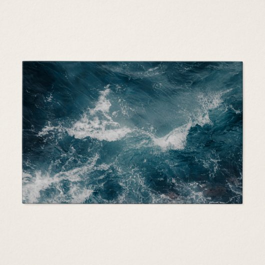 Dark blue ocean shop thank you card with discount (正面)