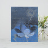Dark blue old handwritting paper and flowers (スタンド正面)
