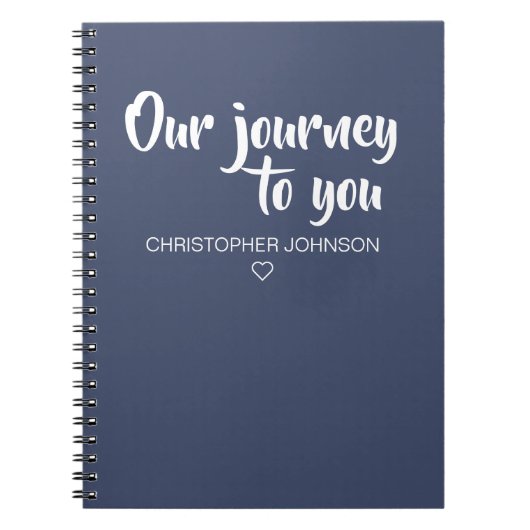 Dark Blue Our Journey to You Adoption Journal ノートブック (正面)