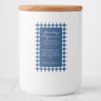 Dark Blue Plaid Simmer Pot Kit Label フードラベル