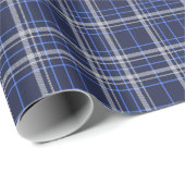 Dark Blue Plaid Tartan Wrapping Paper ラッピングペーパー (ロールコーナー)