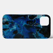 Dark blue psychedelic liquid Case-Mate iPhoneケース (裏面 (横))