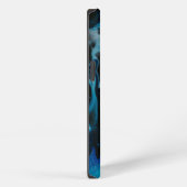 Dark blue psychedelic liquid iPhoneケース (右側面)