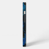 Dark blue psychedelic liquid iPhoneケース (左側面)