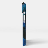 Dark blue psychedelic liquid iPhoneケース (左側面)