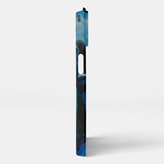 Dark blue psychedelic liquid iPhoneケース (右側面)