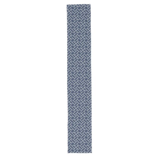 Dark Blue Rope Pattern Table Runner ロングテーブルランナー (正面)