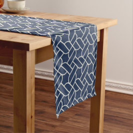 Dark Blue Rope Pattern Table Runner ロングテーブルランナー