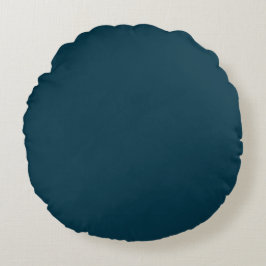 Dark Blue Solid Color, Cushion, Simple, Modern ラウンドクッション