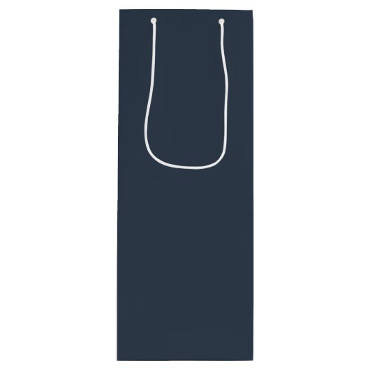 Dark Blue Solid Color Pairs Naval SW 6244 ワインギフトバッグ (正面)