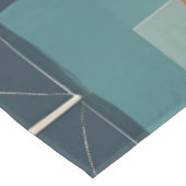 Dark Blue, Teal, Brown, and Tan Geometric Pattern テーブルクロス (アングル)