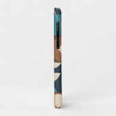 Dark Blue, Teal, Brown, and Tan Geometric Pattern Case-Mate iPhoneケース (裏面/左)