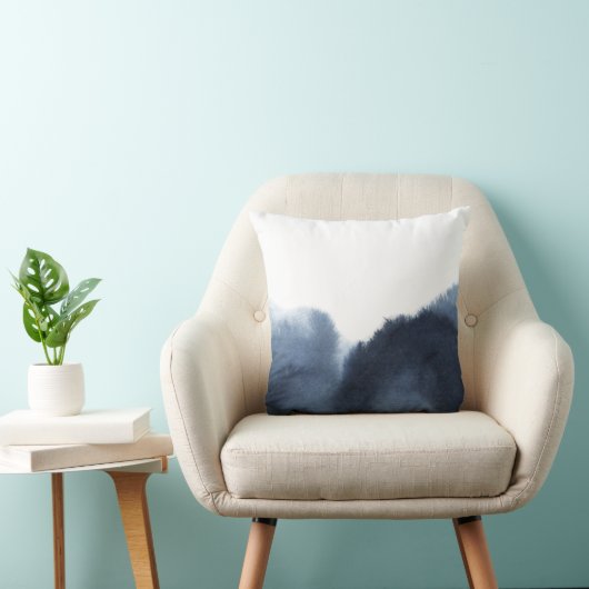 Dark Blue Watercolor soft クッション (椅子)