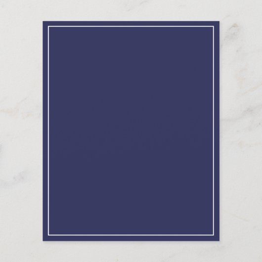 Dark Blue & White Grand Opening Your Logo Invitati チラシ (裏面)